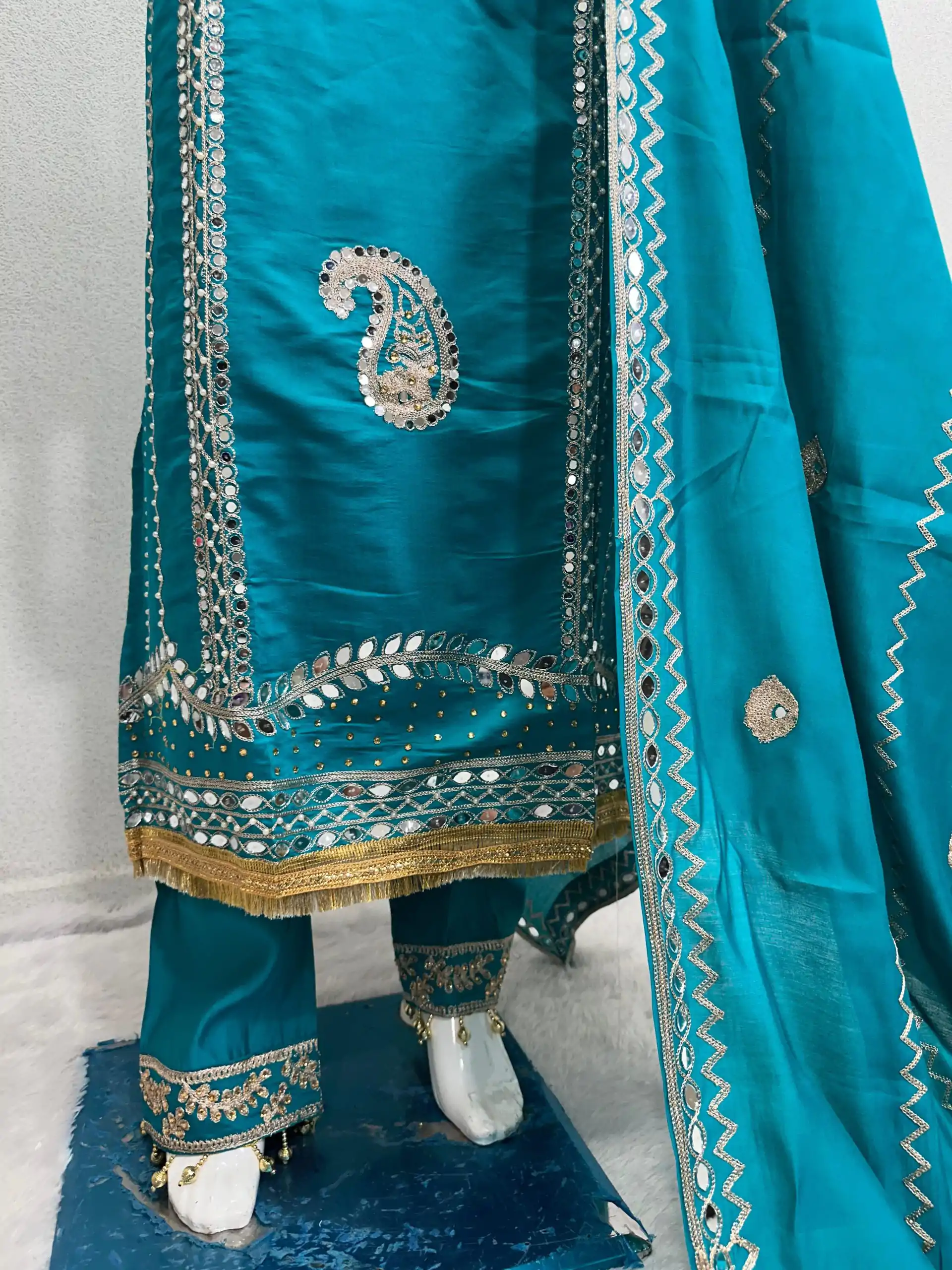 KF 1641 Blue Color Roman Silk Embroidered Salwar Suit Wedding, Party, Festive, Events Etc.  Expected Delivery 4-6 Working Days @1999/-Only | Casual Suits, Creative suits, Designer Suits, Palazzo Suits, Party Wear Suits, Salwar suit, Straight Suits