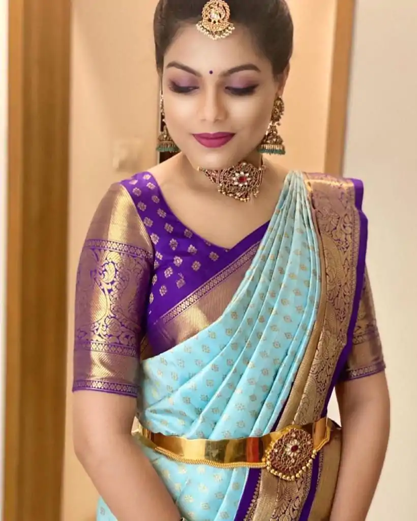 KP 4015 Blue Color Soft Lichi Silk Jacquard On All Over Saree Casual, Party Wear, Wedding, Events Etc. Expected Delivery 4-6 Working Days @1499/- | Bollywood Sarees, Creative Sarees, Designer Sarees, Embroidered Sarees, Ethnic Saree, Modern Digital sarees, Party Wear Sarees, Sarees