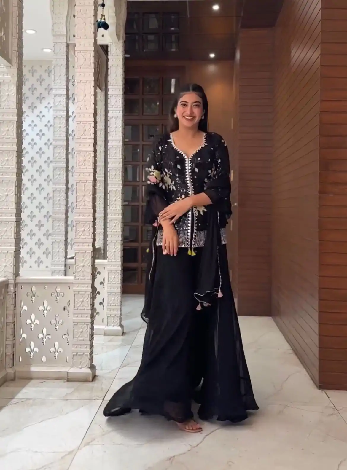 NF 1195 Black color Faux Georgette Embroidery Salwar Suit Casual, Wedding, Party, Festive, Events . Expected Delivery  4-6 Working Days @2049 | Jump Suits, Casual Suits, Creative suits, Designer Suits, Palazzo Suits, Party Wear Suits, Patiala Suits, Salwar suit, Straight Suits