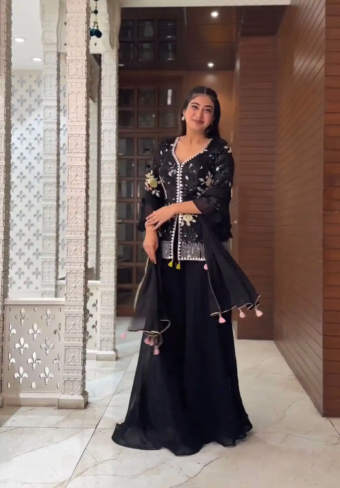 NF 1195 Black color Faux Georgette Embroidery Salwar Suit Casual, Wedding, Party, Festive, Events . Expected Delivery  4-6 Working Days @2049 | Jump Suits, Casual Suits, Creative suits, Designer Suits, Palazzo Suits, Party Wear Suits, Patiala Suits, Salwar suit, Straight Suits
