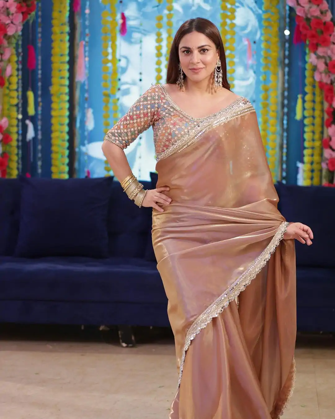 ST 473 Dusty Color Jimmy Choo Embroidery Sequins Saree Casual, Wedding, Party, Festive, Events Etc. Expected Delivery 4-6 Working Days @2449/- | Bollywood Sarees, Creative Sarees, Designer Sarees, Embroidered Sarees, Ethnic Saree, Modern Digital sarees, Party Wear Sarees, Sarees