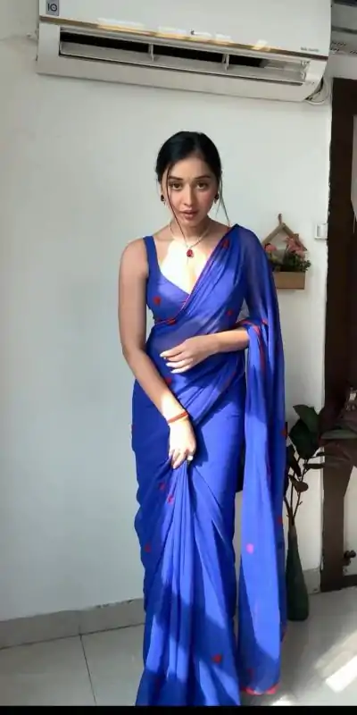SC 288 Royal Blue Color Pure Soft Georgette Silk Design All Over Saree , Party Wear, Events, Festivals Expected Delivery 4-6 Working Days 1599/- | Bollywood Sarees, Creative Sarees, Designer Sarees, Embroidered Sarees, Ethnic Saree, Modern Digital sarees, Party Wear Sarees, Sarees