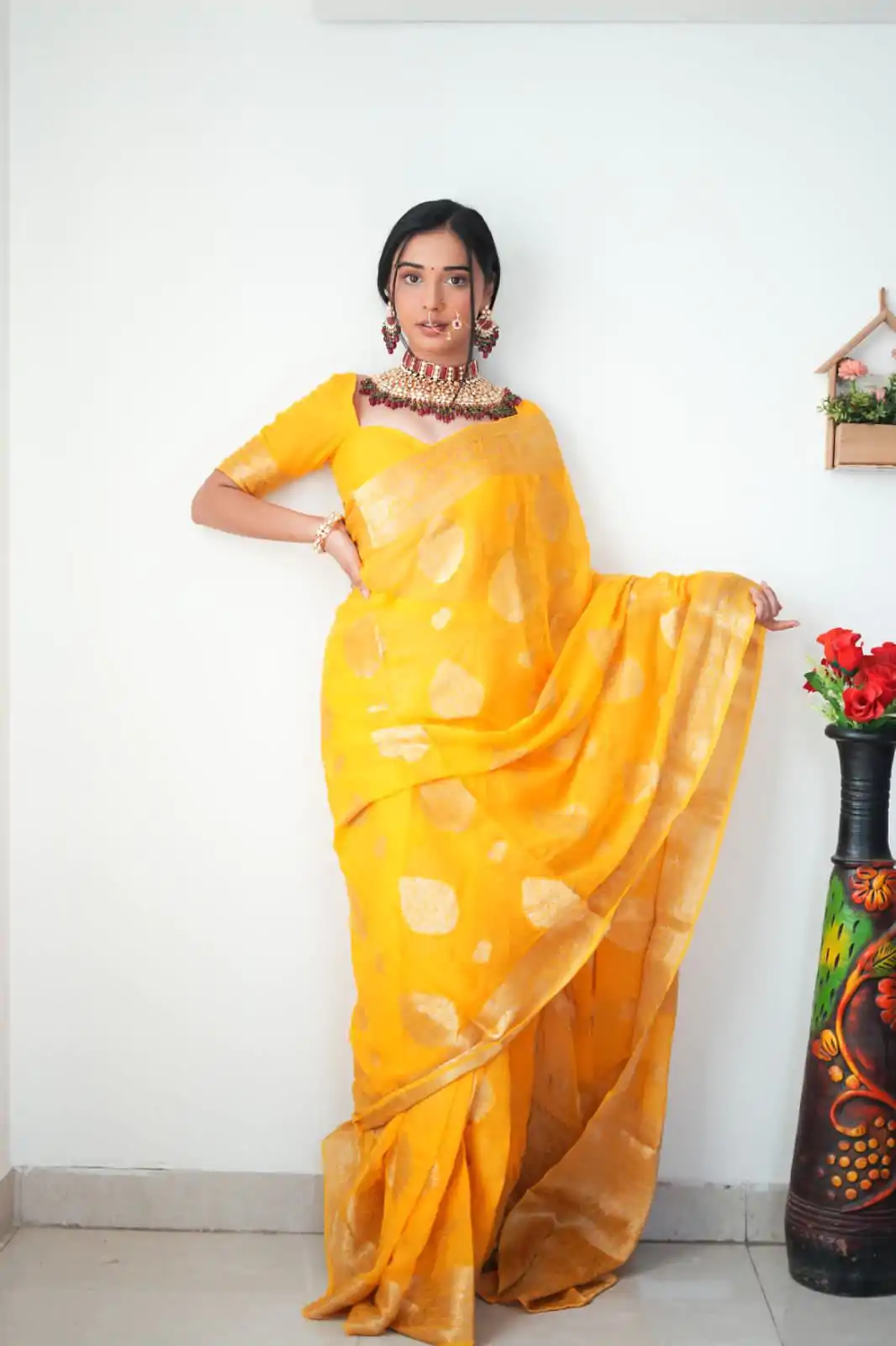 SC 145 Yellow Color Pure Soft Cotton Zari patta All Over Saree , Party Wear, Events, Festivals Expected Delivery 4-6 Working Days 1399/- | Bollywood Sarees, Creative Sarees, Designer Sarees, Embroidered Sarees, Ethnic Saree, Modern Digital sarees, Party Wear Sarees, Sarees