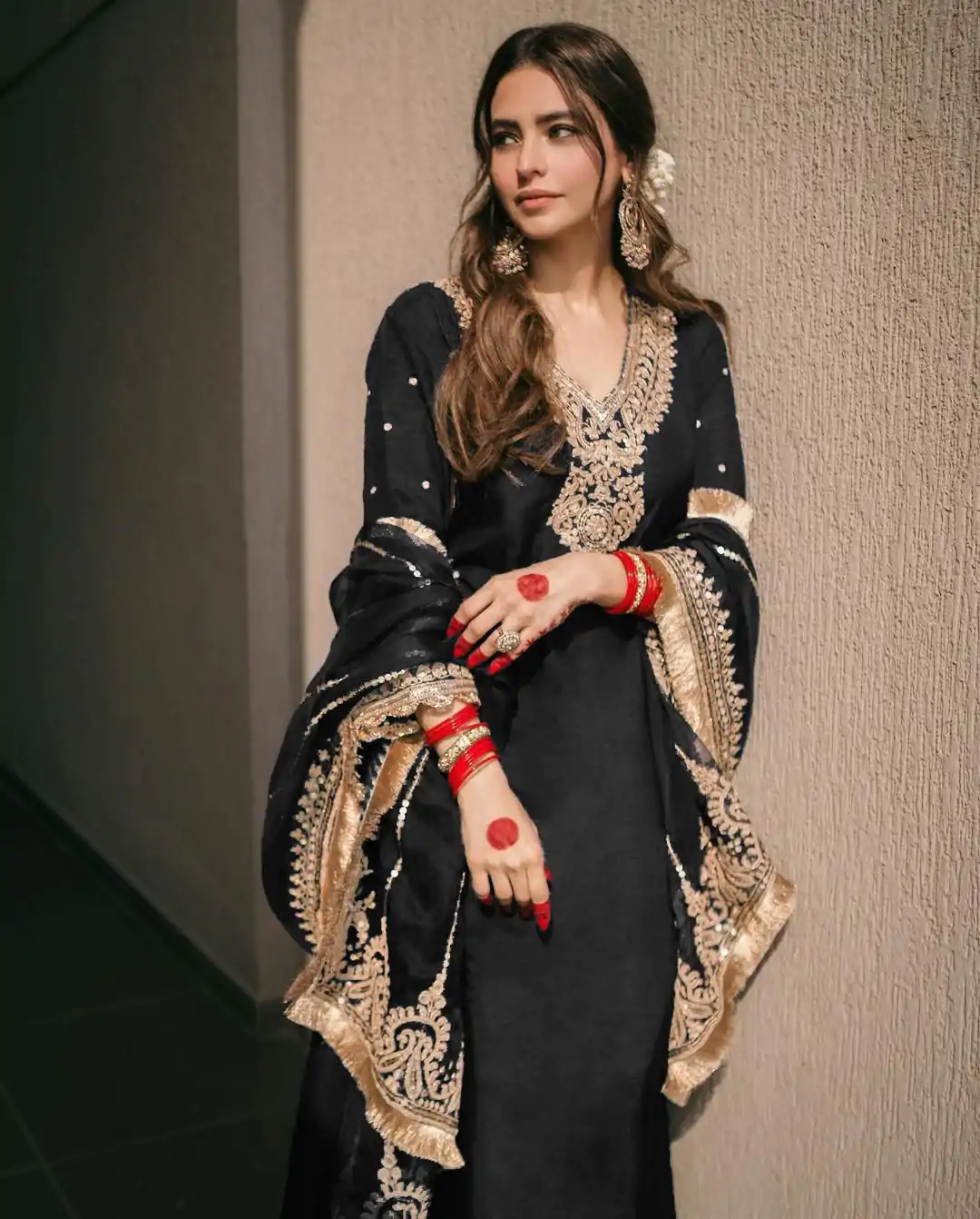 SRK 5153 Black Color Pure Chinnon Silk Embroidery Sequence Salwar Suit Wedding, Party, Festive, Events Expected Delivery 4-6 Working Days @ 1899/- | Jump Suits, Casual Suits, Creative suits, Designer Suits, Palazzo Suits, Party Wear Suits, Patiala Suits, Salwar suit, Straight Suits
