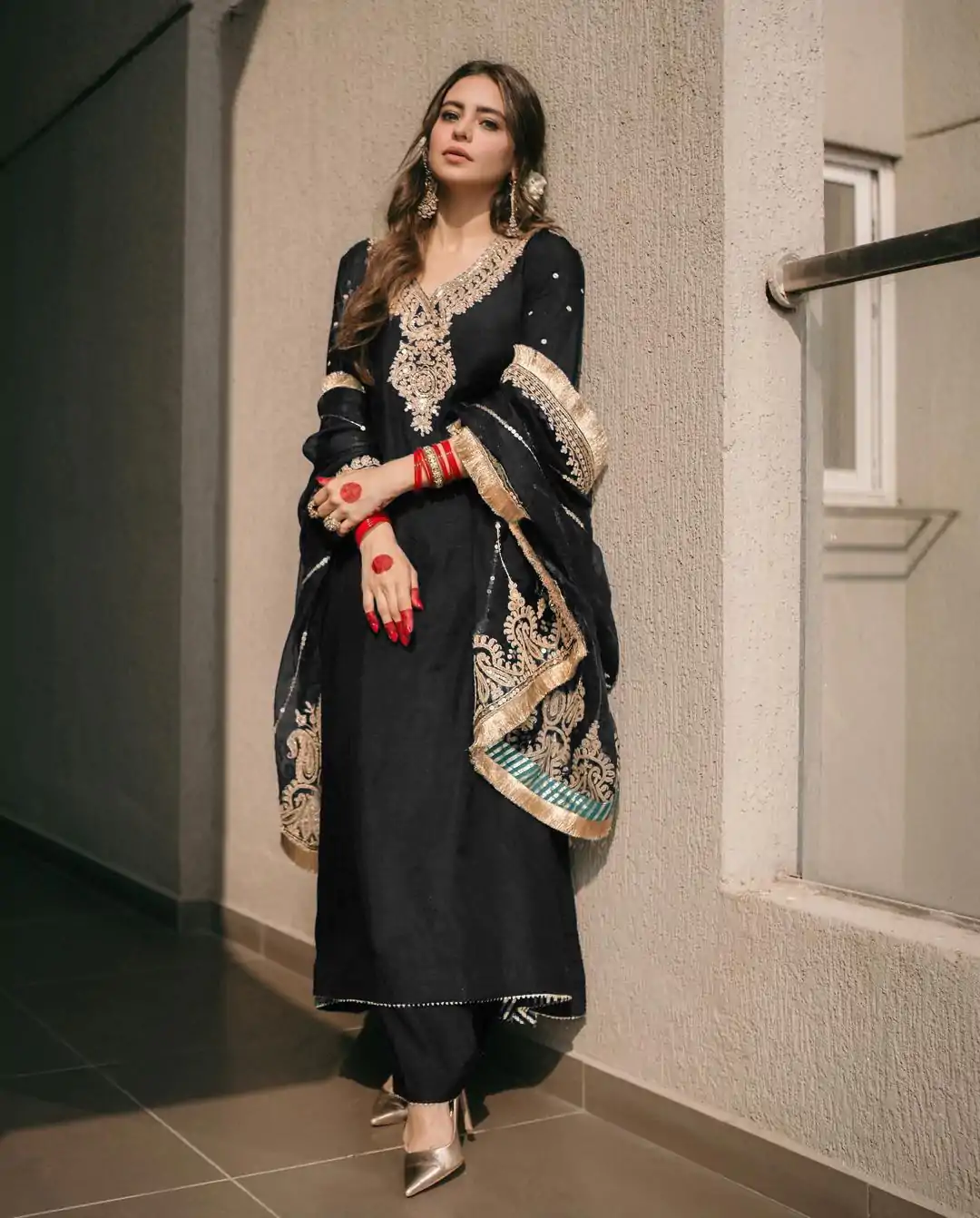 SRK 5153 Black Color Pure Chinnon Silk Embroidery Sequence Salwar Suit Wedding, Party, Festive, Events Expected Delivery 4-6 Working Days @ 1899/- | Jump Suits, Casual Suits, Creative suits, Designer Suits, Palazzo Suits, Party Wear Suits, Patiala Suits, Salwar suit, Straight Suits
