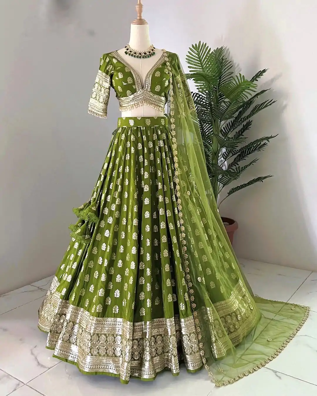 ZSR 3070 Green Color Georgette Embroidery Sequence Lehenga Choli Wedding, Party, Events Etc. Expected Delivery 4-6 Working Days 2149/- | Bollywood Lehenga, Creative Lehenga, Designer Lehenga, Embroidered Lehenga, Lehenga, Party Wear Lehenga