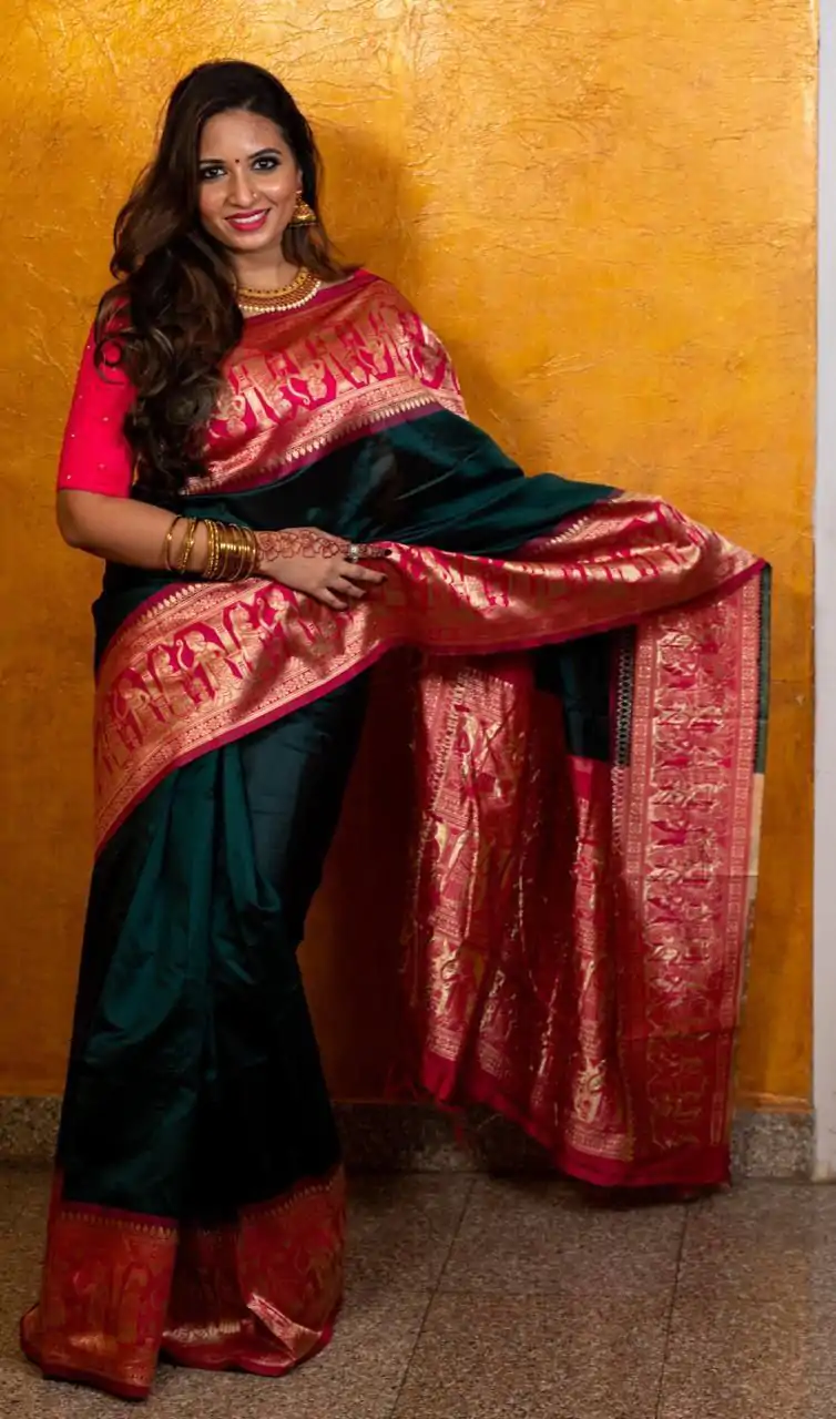 KP 2031 Green Color Soft Lichi Silk Jacquard On All Over Saree Casual, Party Wear, Wedding, Events Etc. Expected Delivery 4-6 Working Days @1449/- | Bollywood Sarees, Creative Sarees, Designer Sarees, Embroidered Sarees, Ethnic Saree, Modern Digital sarees, Party Wear Sarees, Sarees