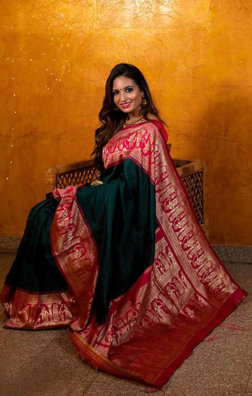 KP 2031 Green Color Soft Lichi Silk Jacquard On All Over Saree Casual, Party Wear, Wedding, Events Etc. Expected Delivery 4-6 Working Days @1449/- | Bollywood Sarees, Creative Sarees, Designer Sarees, Embroidered Sarees, Ethnic Saree, Modern Digital sarees, Party Wear Sarees, Sarees
