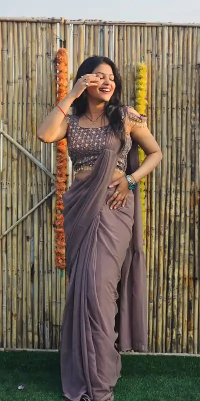 RANGILA Grey Color Faux Georgette Sequence Embroidery Saree Casual, Party Wear, Wedding, Events, Etc. Expected Delivery 4-6 Working Days 1899/- | Bollywood Sarees, Creative Sarees, Designer Sarees, Embroidered Sarees, Ethnic Saree, Modern Digital sarees, Party Wear Sarees, Sarees