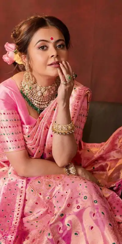 KP 3070 Pink Color Soft Lichi Silk Jacquard On All Over Saree Casual, Party Wear, Wedding, Events Etc. Expected Delivery 4-6 Working Days @1449/- | Bollywood Sarees, Creative Sarees, Designer Sarees, Embroidered Sarees, Ethnic Saree, Modern Digital sarees, Party Wear Sarees, Sarees