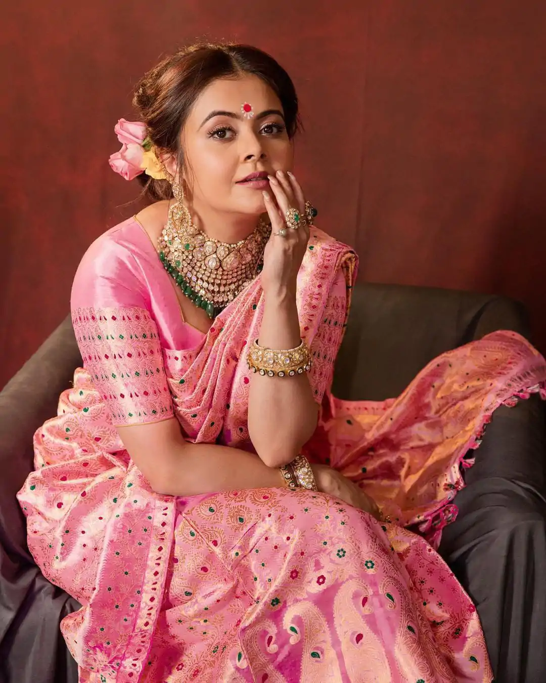 KP 3070 Pink Color Soft Lichi Silk Jacquard On All Over Saree Casual, Party Wear, Wedding, Events Etc. Expected Delivery 4-6 Working Days @1449/- | Bollywood Sarees, Creative Sarees, Designer Sarees, Embroidered Sarees, Ethnic Saree, Modern Digital sarees, Party Wear Sarees, Sarees