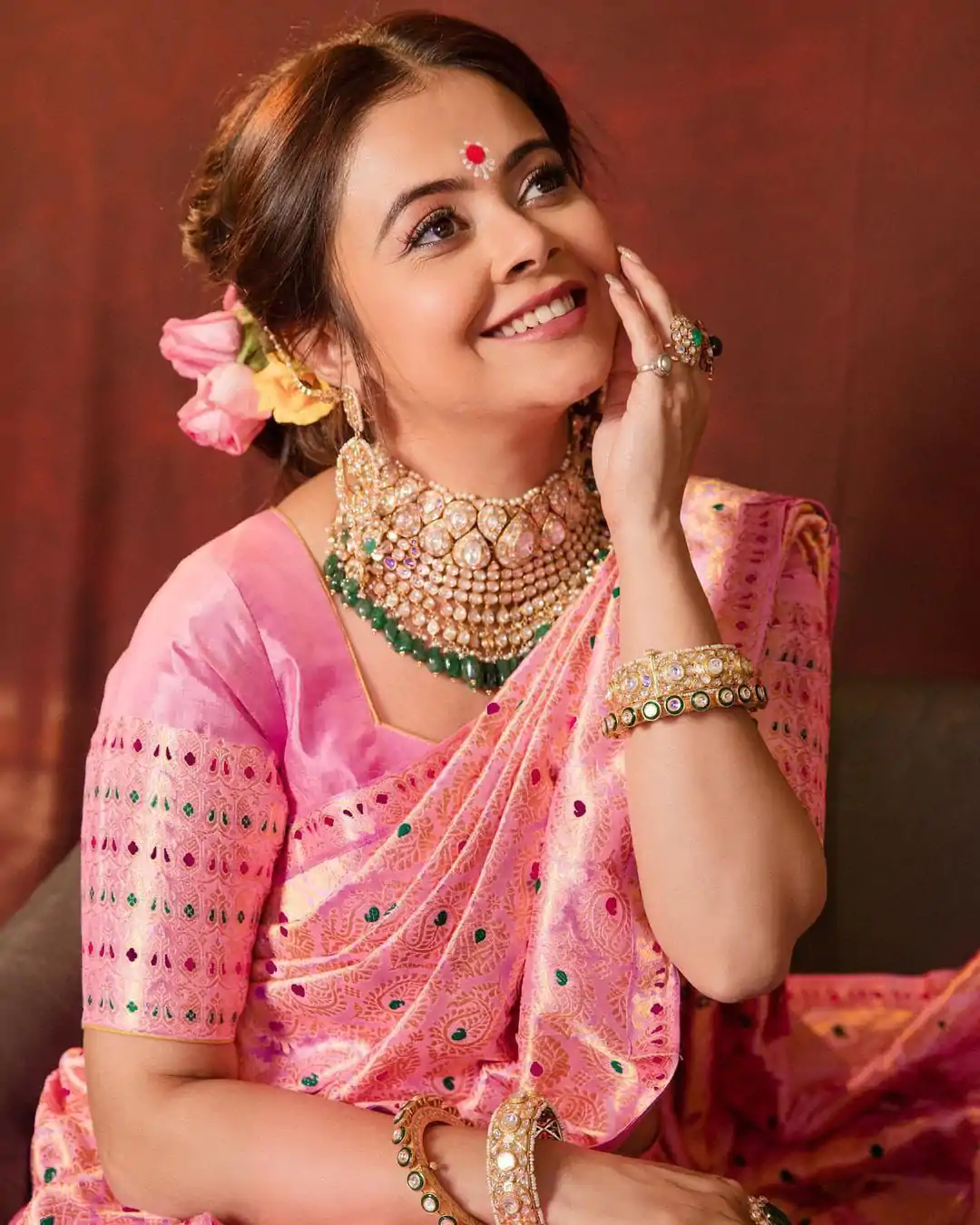 KP 3070 Pink Color Soft Lichi Silk Jacquard On All Over Saree Casual, Party Wear, Wedding, Events Etc. Expected Delivery 4-6 Working Days @1449/- | Bollywood Sarees, Creative Sarees, Designer Sarees, Embroidered Sarees, Ethnic Saree, Modern Digital sarees, Party Wear Sarees, Sarees