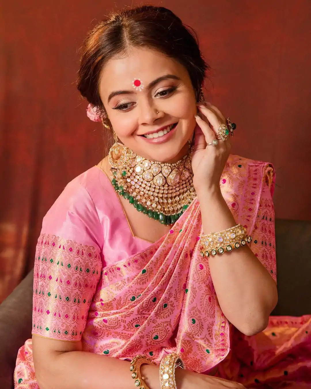 KP 3070 Pink Color Soft Lichi Silk Jacquard On All Over Saree Casual, Party Wear, Wedding, Events Etc. Expected Delivery 4-6 Working Days @1449/- | Bollywood Sarees, Creative Sarees, Designer Sarees, Embroidered Sarees, Ethnic Saree, Modern Digital sarees, Party Wear Sarees, Sarees