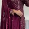 RTC 5716 Maroon  Color Foix Georgette Thread Sequence Work Salwar Suit Wedding, Party, Festive, Events Etc. Expected Delivery 4-6 Working Days @2099/- | Jump Suits, Casual Suits, Creative suits, Designer Suits, Palazzo Suits, Party Wear Suits, Patiala Suits, Salwar suit, Straight Suits