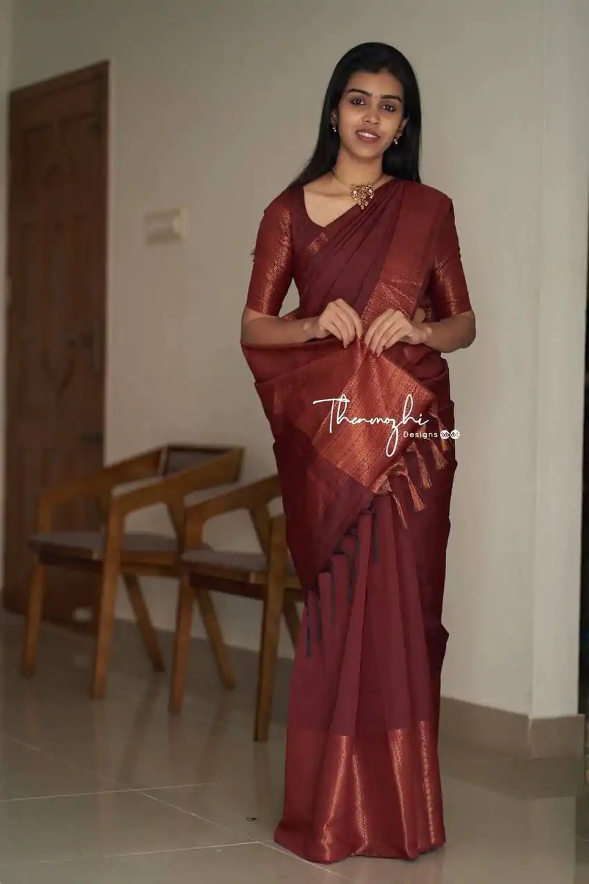 KP 3092 Maroon Color Soft Lichi Silk Jacquard On All Over Saree Casual, Party Wear, Wedding, Events Etc. Expected Delivery 4-6 Working Days @1399/- | Bollywood Sarees, Creative Sarees, Designer Sarees, Embroidered Sarees, Ethnic Saree, Modern Digital sarees, Party Wear Sarees, Sarees