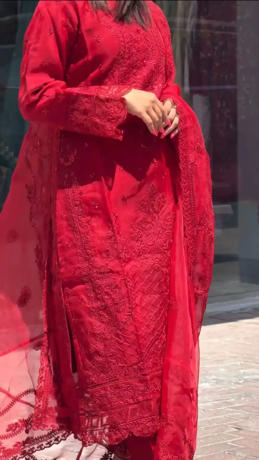 AD 161 Red Color Georgette Embroidery Work Sharara Suit Casual, Wedding, Party, Festive, Events Etc. Expected Delivery 4-6 Working Days @2049/- | Jump Suits, Casual Suits, Creative suits, Designer Suits, Palazzo Suits, Party Wear Suits, Patiala Suits, Salwar suit, Straight Suits