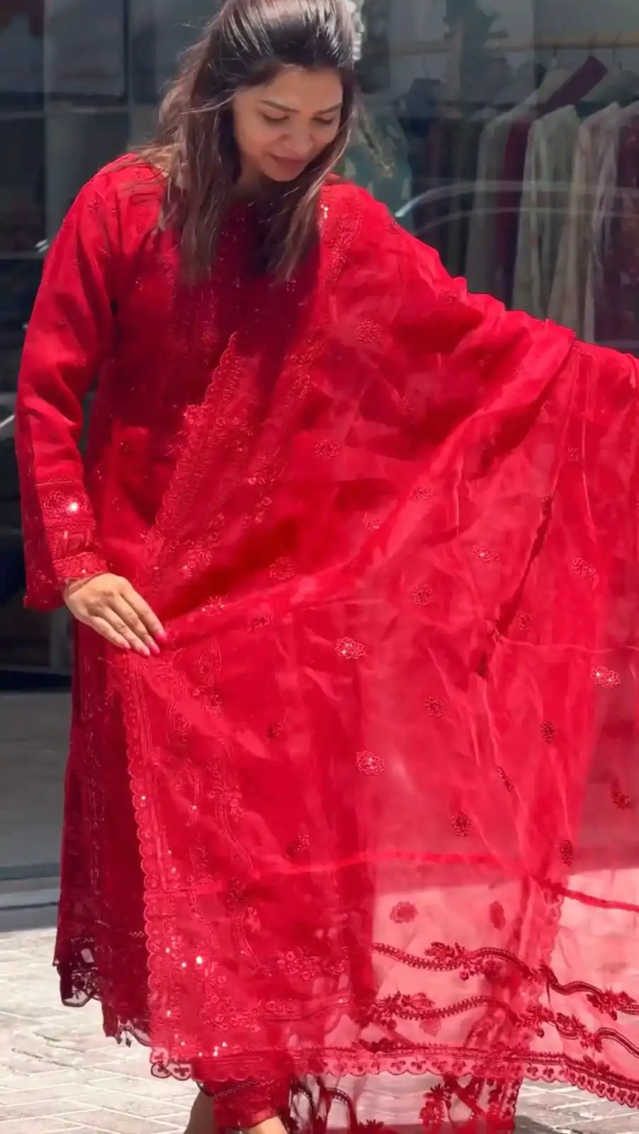 AD 161 Red Color Georgette Embroidery Work Sharara Suit Casual, Wedding, Party, Festive, Events Etc. Expected Delivery 4-6 Working Days @2049/- | Jump Suits, Casual Suits, Creative suits, Designer Suits, Palazzo Suits, Party Wear Suits, Patiala Suits, Salwar suit, Straight Suits