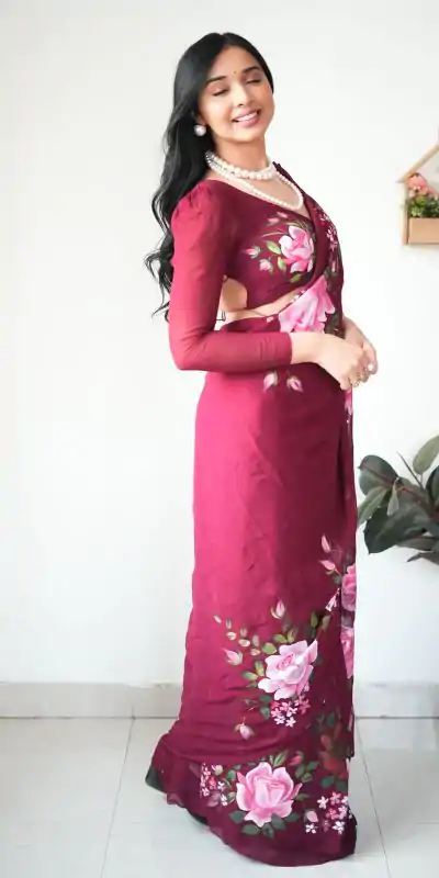 SC 283 Red Color Pure Soft Georgette Silk Design All Over Saree , Party Wear, Events, Festivals Expected Delivery 4-6 Working Days 1599/- | Bollywood Sarees, Creative Sarees, Designer Sarees, Embroidered Sarees, Ethnic Saree, Modern Digital sarees, Party Wear Sarees, Sarees