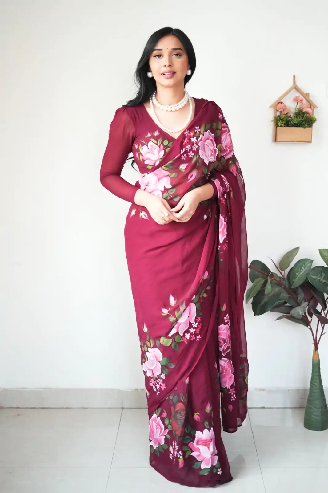 SC 283 Red Color Pure Soft Georgette Silk Design All Over Saree , Party Wear, Events, Festivals Expected Delivery 4-6 Working Days 1599/- | Bollywood Sarees, Creative Sarees, Designer Sarees, Embroidered Sarees, Ethnic Saree, Modern Digital sarees, Party Wear Sarees, Sarees