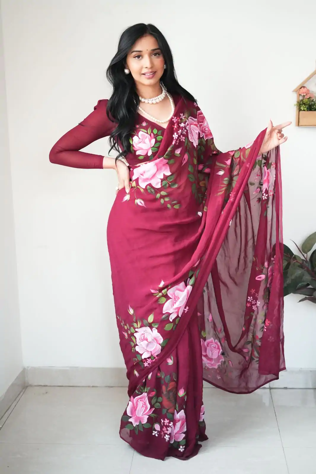 SC 283 Red Color Pure Soft Georgette Silk Design All Over Saree , Party Wear, Events, Festivals Expected Delivery 4-6 Working Days 1599/- | Bollywood Sarees, Creative Sarees, Designer Sarees, Embroidered Sarees, Ethnic Saree, Modern Digital sarees, Party Wear Sarees, Sarees