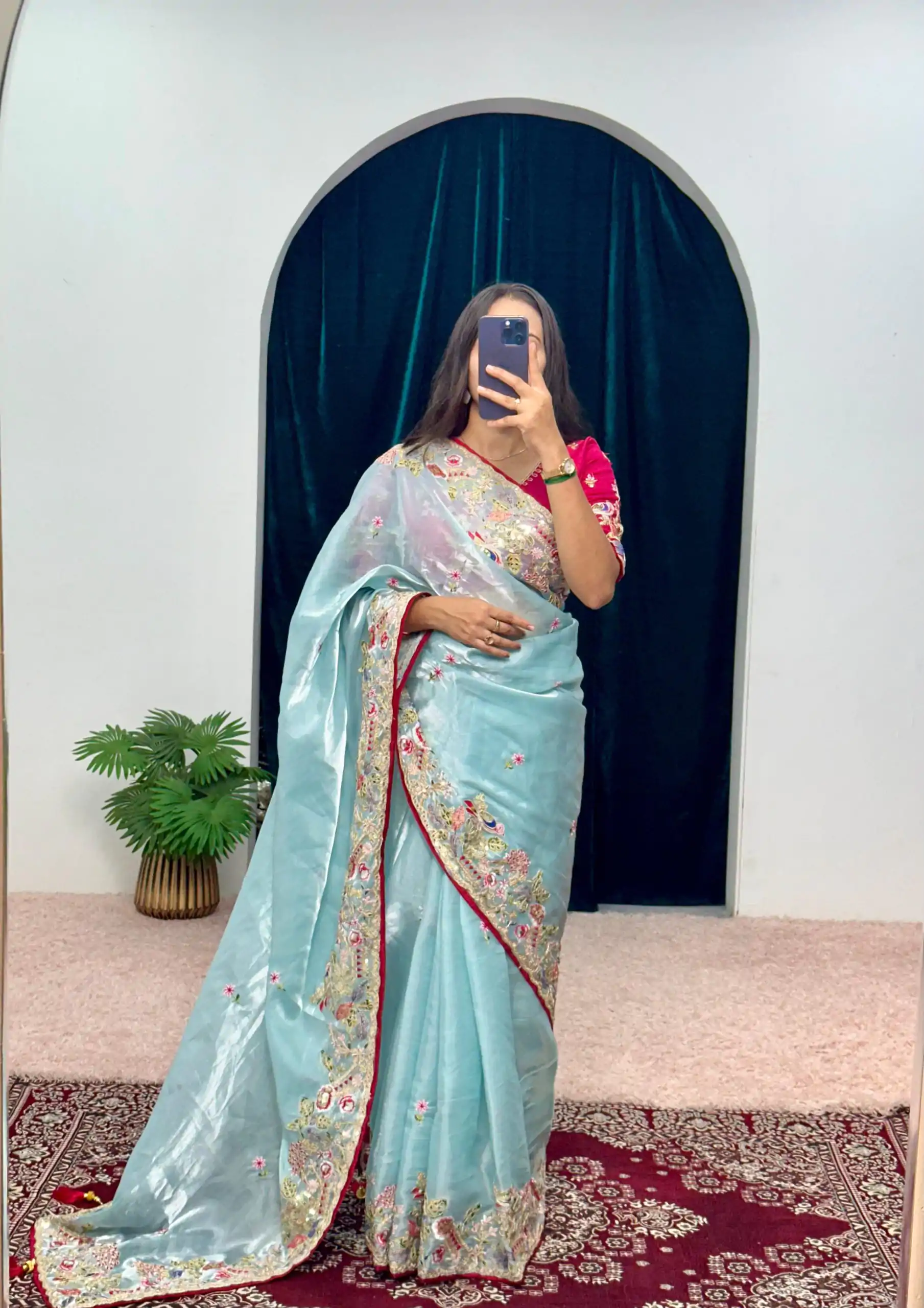 ST 474 Blue Color Jimmy Choo Embroidery Sequins Saree Casual, Wedding, Party, Festive, Events Etc. Expected Delivery 4-6 Working Days @2449/- | Bollywood Sarees, Creative Sarees, Designer Sarees, Embroidered Sarees, Ethnic Saree, Modern Digital sarees, Party Wear Sarees, Sarees