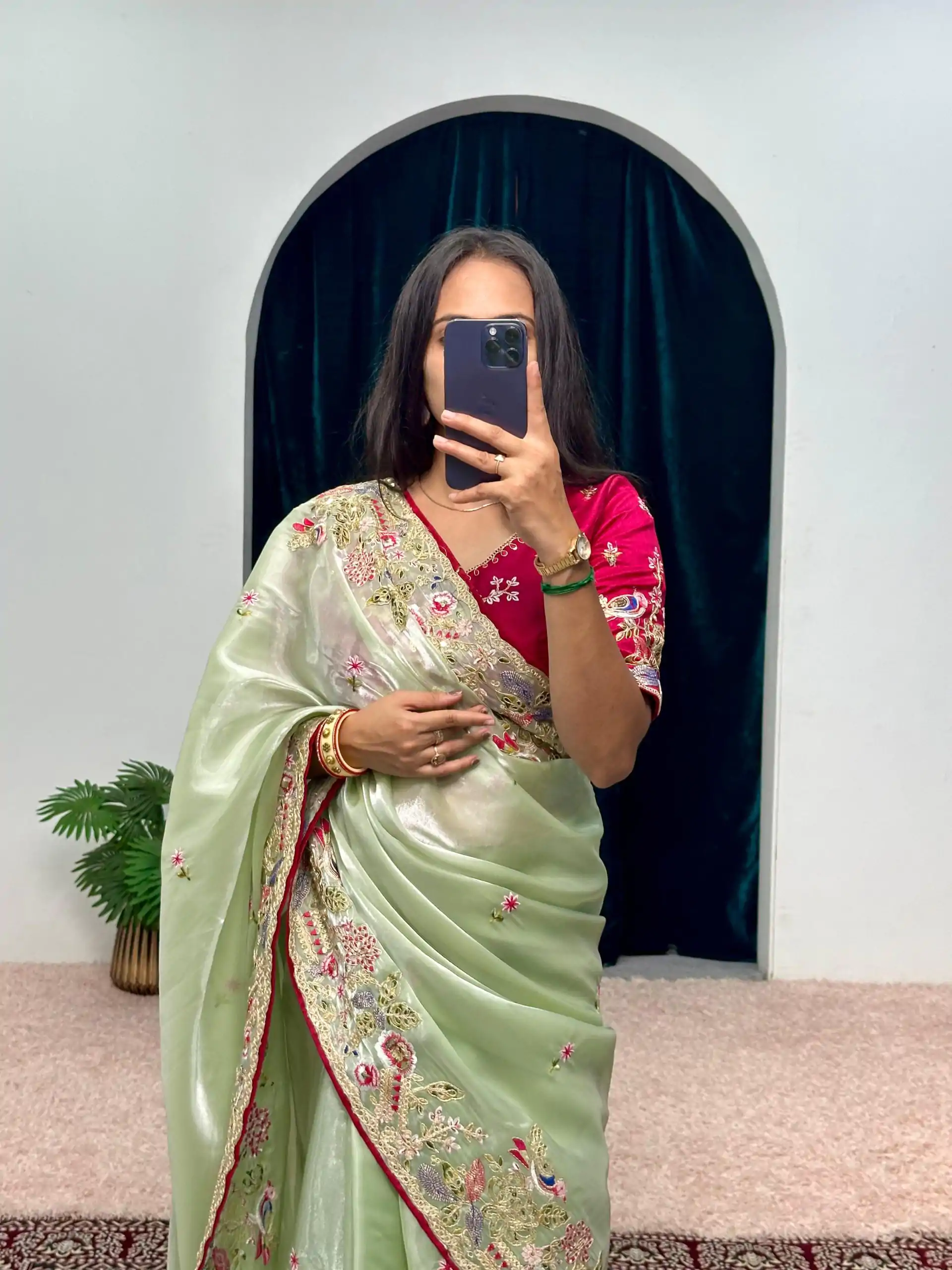 ST 474 Green Color Jimmy Choo Embroidery Sequins Saree Casual, Wedding, Party, Festive, Events Etc. Expected Delivery 4-6 Working Days @2449/- | Bollywood Sarees, Creative Sarees, Designer Sarees, Embroidered Sarees, Ethnic Saree, Modern Digital sarees, Party Wear Sarees, Sarees