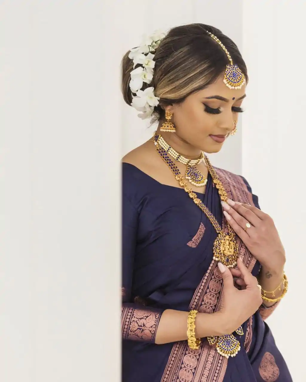 KP 4003 Navy Blue Color Soft Lichi Silk Jacquard On All Over Saree Casual, Party Wear, Wedding, Events Etc. Expected Delivery 4-6 Working Days @1349/- | Bollywood Sarees, Creative Sarees, Designer Sarees, Embroidered Sarees, Ethnic Saree, Modern Digital sarees, Party Wear Sarees, Sarees