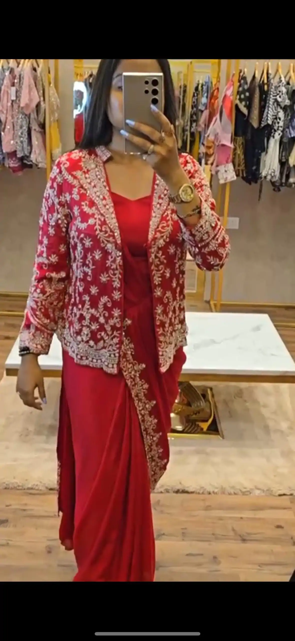 ST 1054 Pink Color Chinon Embroidery Work Koti And Saree Casual, Wedding, Party, Festive, Events Etc. Expected Delivery 4-6 Working Days @2399/- | Bollywood Sarees, Creative Sarees, Designer Sarees, Embroidered Sarees, Ethnic Saree, Modern Digital sarees, Party Wear Sarees, Sarees