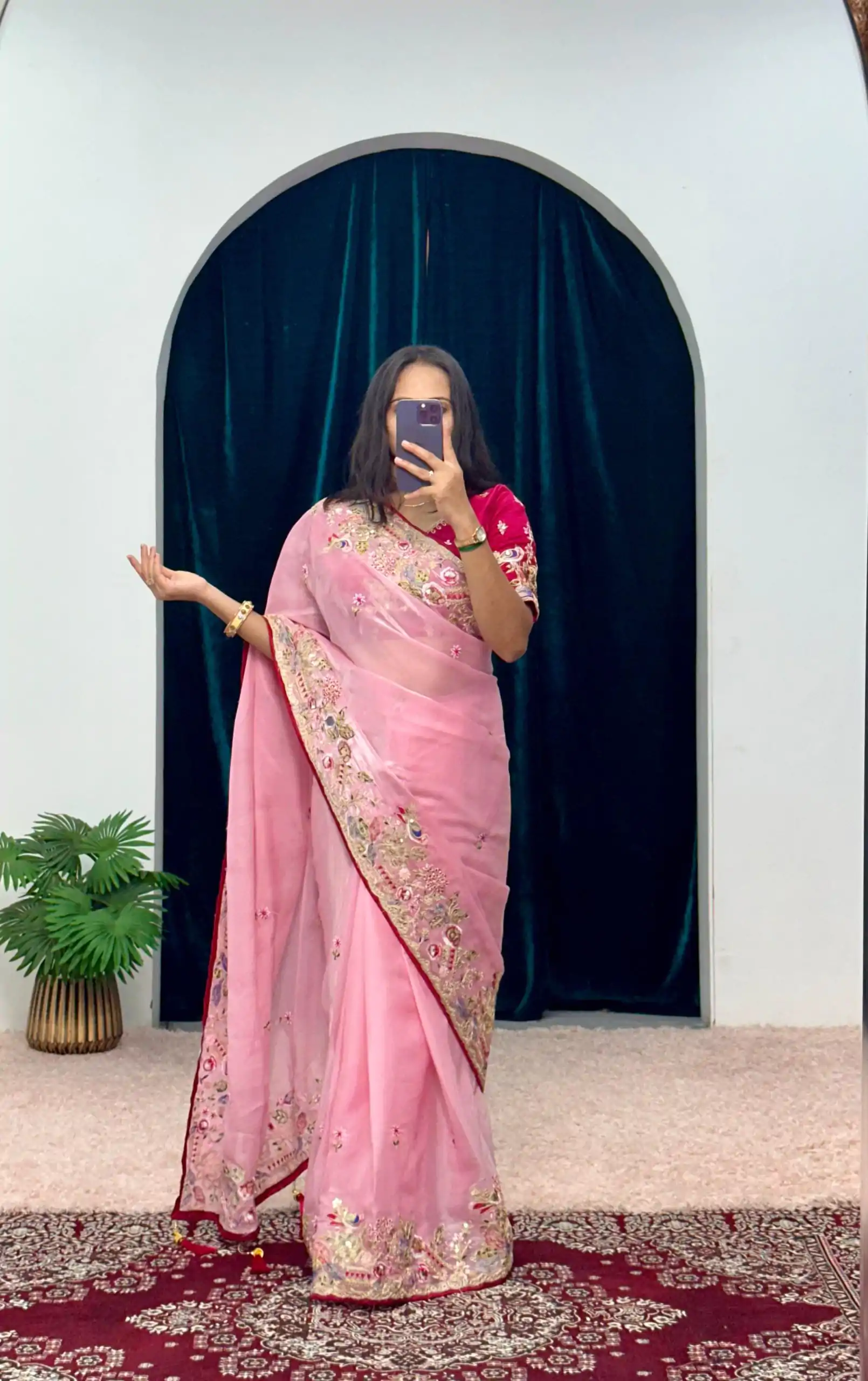 ST 474 Pink Color Jimmy Choo Embroidery Sequins Saree Casual, Wedding, Party, Festive, Events Etc. Expected Delivery 4-6 Working Days @2449/- | Bollywood Sarees, Creative Sarees, Designer Sarees, Embroidered Sarees, Ethnic Saree, Modern Digital sarees, Party Wear Sarees, Sarees