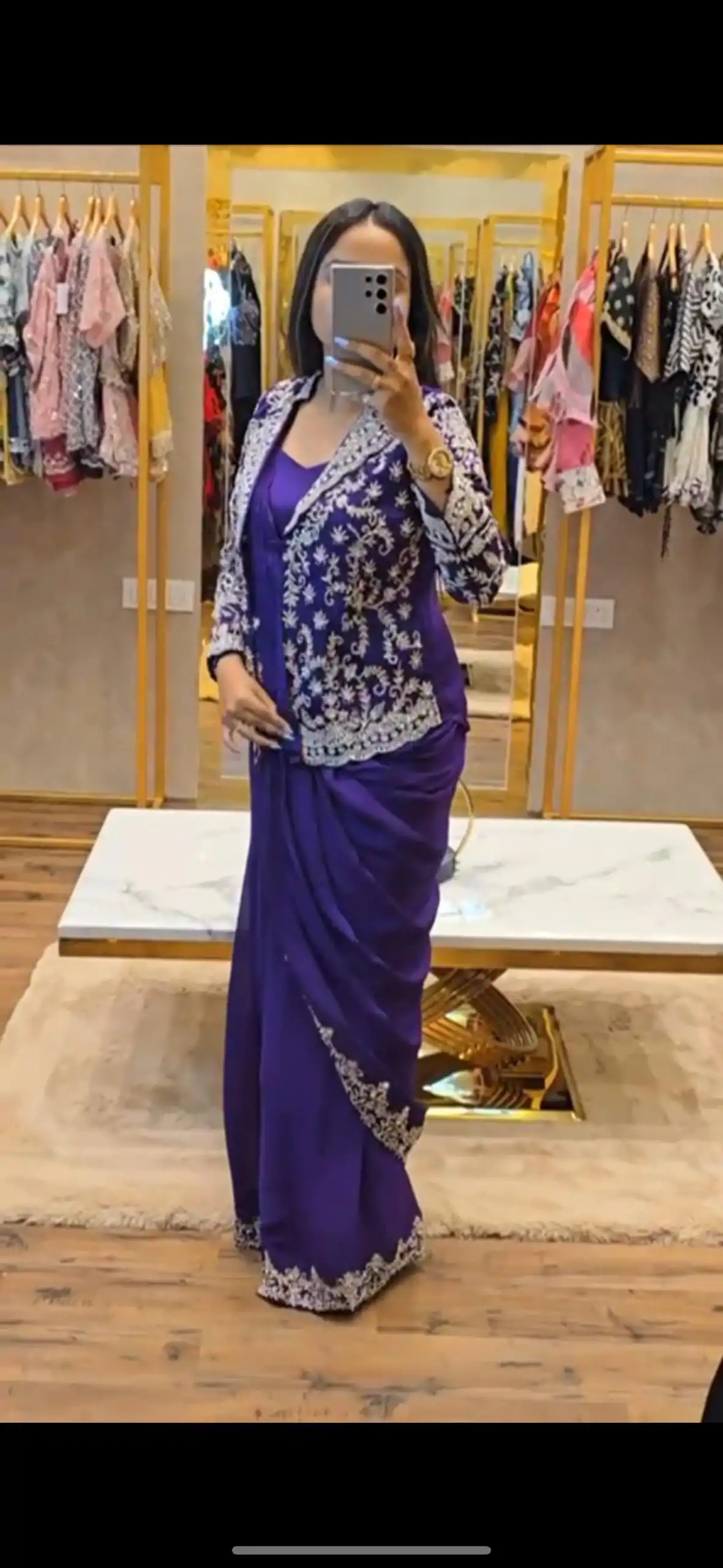 ST 1054 Royal Blue Color Chinon Embroidery Work Koti And Saree Casual, Wedding, Party, Festive, Events Etc. Expected Delivery 4-6 Working Days @2399/- | Bollywood Sarees, Creative Sarees, Designer Sarees, Embroidered Sarees, Ethnic Saree, Modern Digital sarees, Party Wear Sarees, Sarees