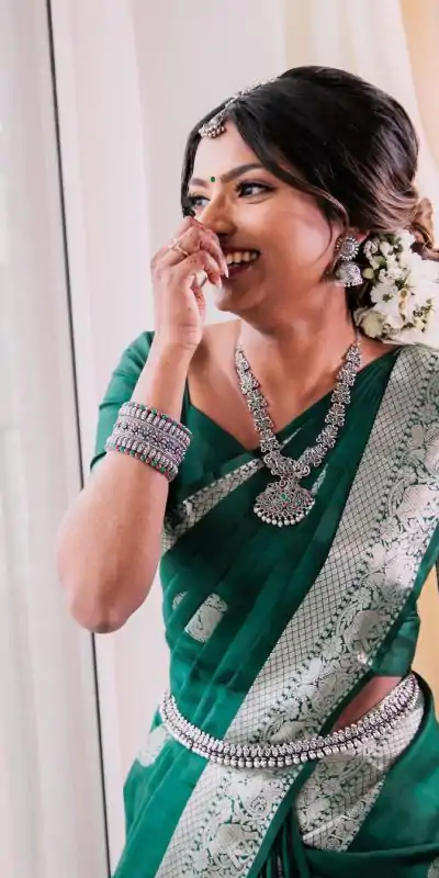 KP 4003 Silver Green Color Soft Lichi Silk Jacquard On All Over Saree Casual, Party Wear, Wedding, Events Etc. Expected Delivery 4-6 Working Days @1349/- | Bollywood Sarees, Creative Sarees, Designer Sarees, Embroidered Sarees, Ethnic Saree, Modern Digital sarees, Party Wear Sarees, Sarees