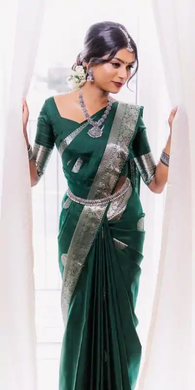KP 4003 Silver Green Color Soft Lichi Silk Jacquard On All Over Saree Casual, Party Wear, Wedding, Events Etc. Expected Delivery 4-6 Working Days @1349/- | Bollywood Sarees, Creative Sarees, Designer Sarees, Embroidered Sarees, Ethnic Saree, Modern Digital sarees, Party Wear Sarees, Sarees
