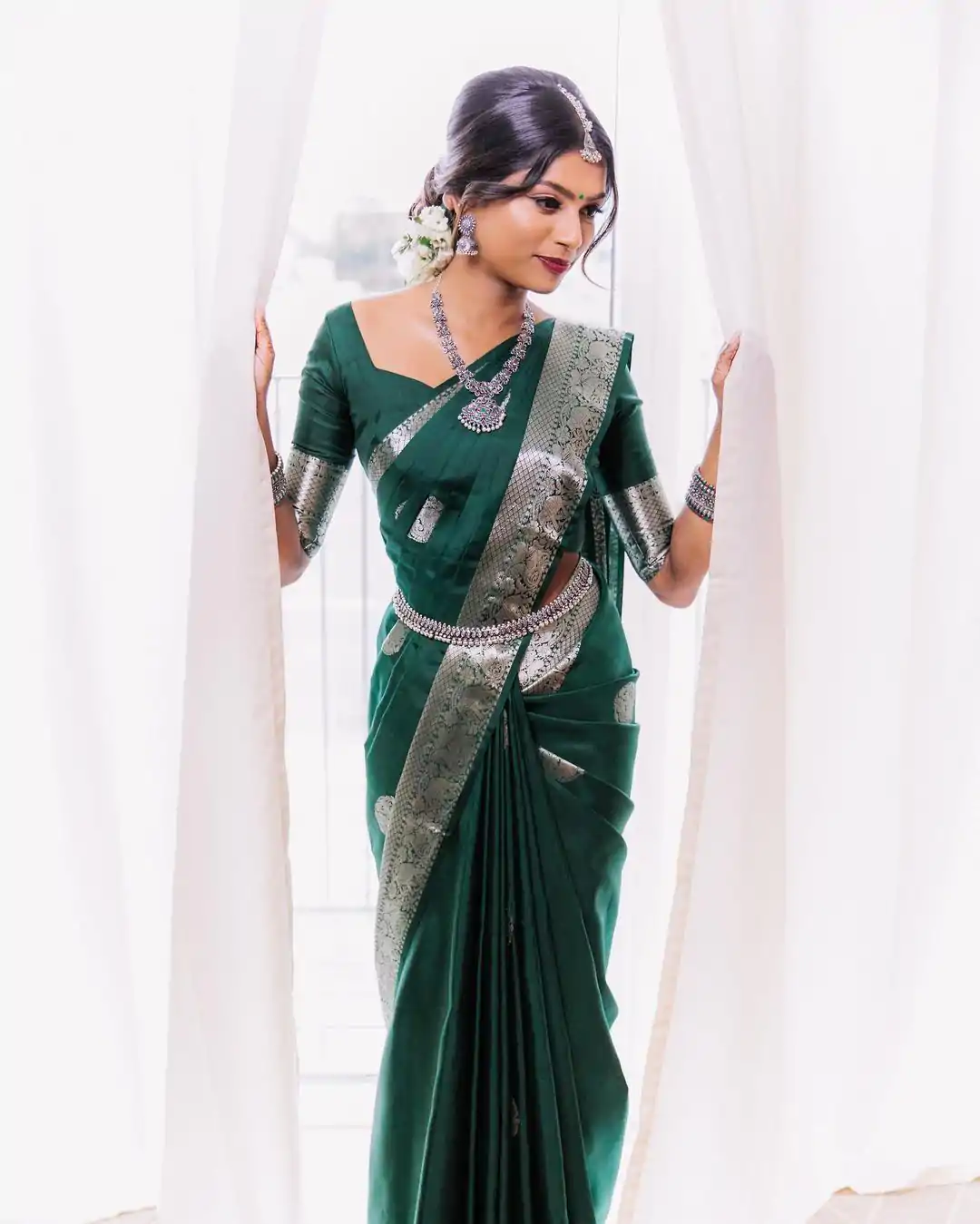 KP 4003 Silver Green Color Soft Lichi Silk Jacquard On All Over Saree Casual, Party Wear, Wedding, Events Etc. Expected Delivery 4-6 Working Days @1349/- | Bollywood Sarees, Creative Sarees, Designer Sarees, Embroidered Sarees, Ethnic Saree, Modern Digital sarees, Party Wear Sarees, Sarees