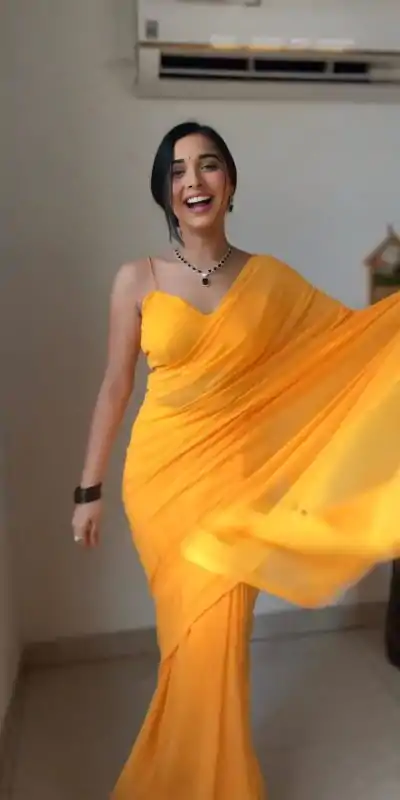   SC 192 Yellow Color Pure Soft Georgette Silk Design All Over Saree , Party Wear, Events, Festivals Expected Delivery 4-6 Working Days 1499/- | Bollywood Sarees, Creative Sarees, Designer Sarees, Embroidered Sarees, Ethnic Saree, Modern Digital sarees, Party Wear Sarees, Sarees