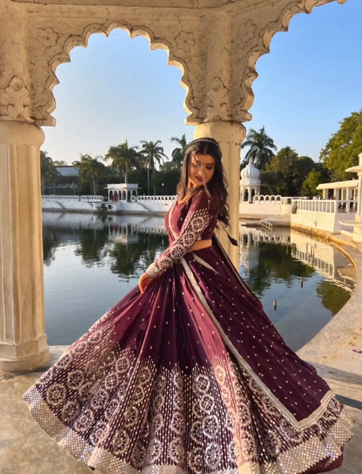 Ram 012 Maroon Color Georgette Sequence Thread Lehenga Choli Casual, Wedding, Festive, Events Expected Delivery 4-6 Working Days @2649/- | Bollywood Lehenga, Creative Lehenga, Designer Lehenga, Embroidered Lehenga, Lehenga, Party Wear Lehenga
