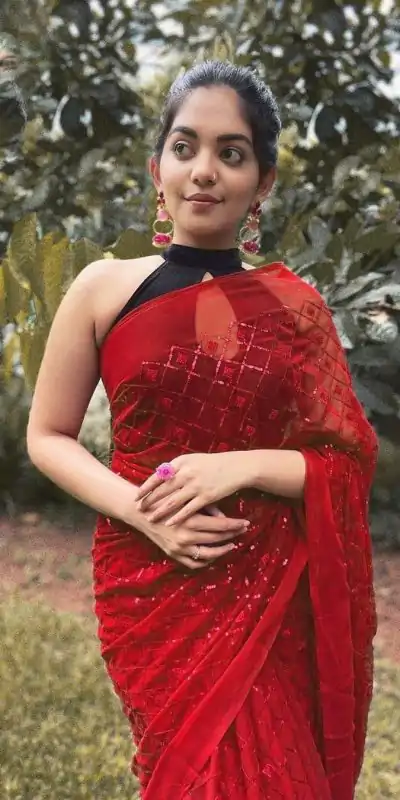 KT 201 Red Color Georgette Fancy Sequence Work Saree Casual, Party Wear, Wedding Expected Delivery 4-6 Working Days@1649/- | Bollywood Sarees, Creative Sarees, Designer Sarees, Embroidered Sarees, Party Wear Sarees, Sarees