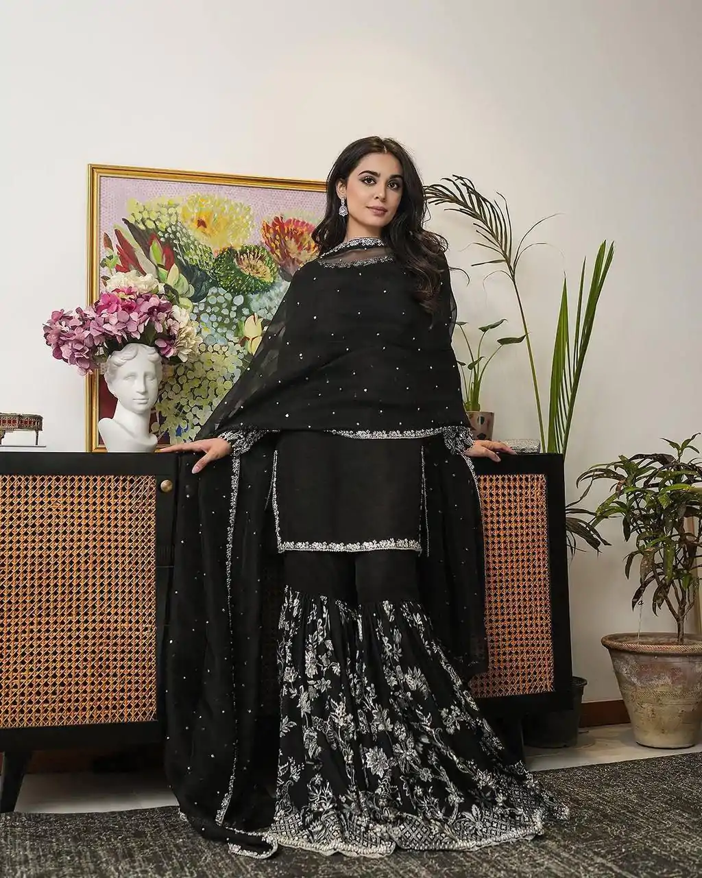 RTC 5718 Black Color Foix Georgette Thread Sequence Work Salwar Suit Wedding, Party, Festive, Events Etc. Expected Delivery 4-6 Working Days @2099/- | Jump Suits, Casual Suits, Creative suits, Designer Suits, Palazzo Suits, Party Wear Suits, Patiala Suits, Salwar suit, Straight Suits