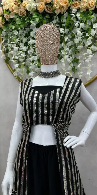 RTC 5717 Black Color Foix Georgette Thread Sequence Work Salwar Suit Wedding, Party, Festive, Events Etc. Expected Delivery 4-6 Working Days @2199/- | Jump Suits, Casual Suits, Creative suits, Designer Suits, Palazzo Suits, Party Wear Suits, Patiala Suits, Salwar suit, Straight Suits