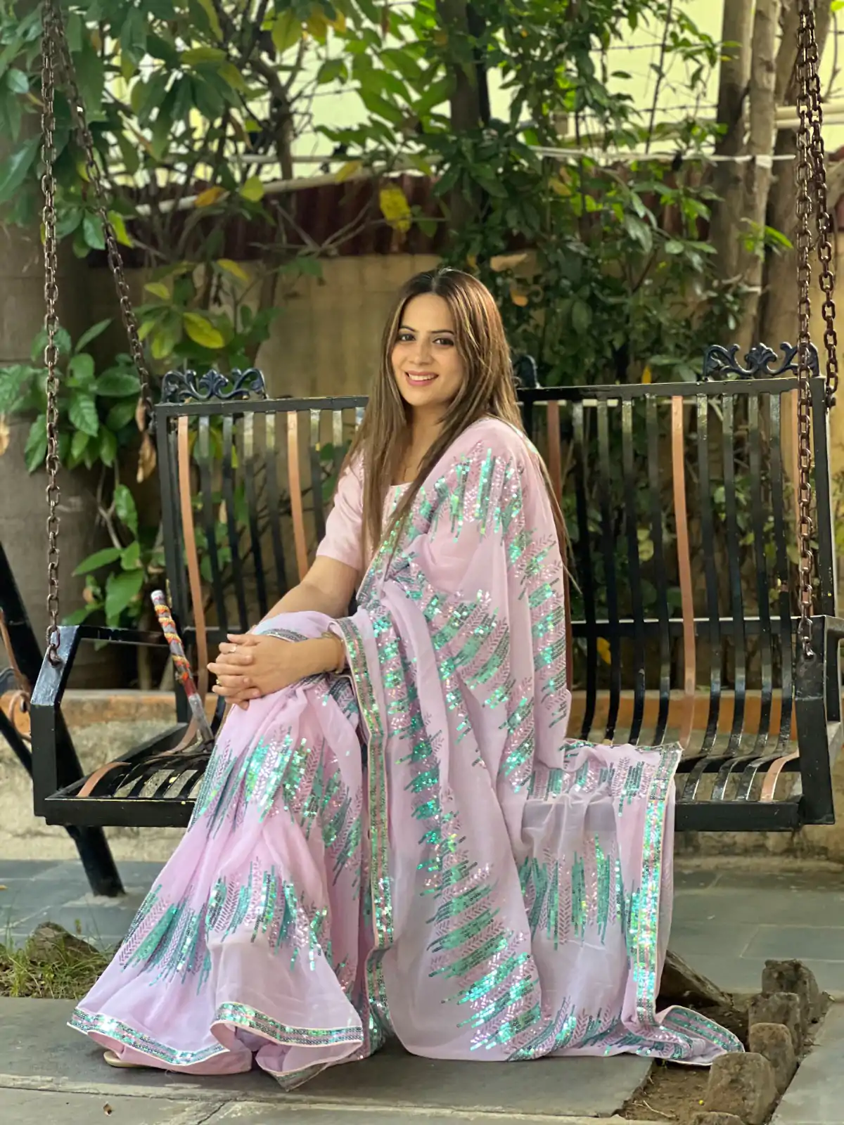 JR 574 Light Violet Color Georgette Sequence Lace border Work Saree Casual, Wedding, Festive, Events Expected Delivery 4-6 Working Days @1699/- | Bollywood Sarees, Creative Sarees, Designer Sarees, Embroidered Sarees, Ethnic Saree, Modern Digital sarees, Party Wear Sarees, Sarees