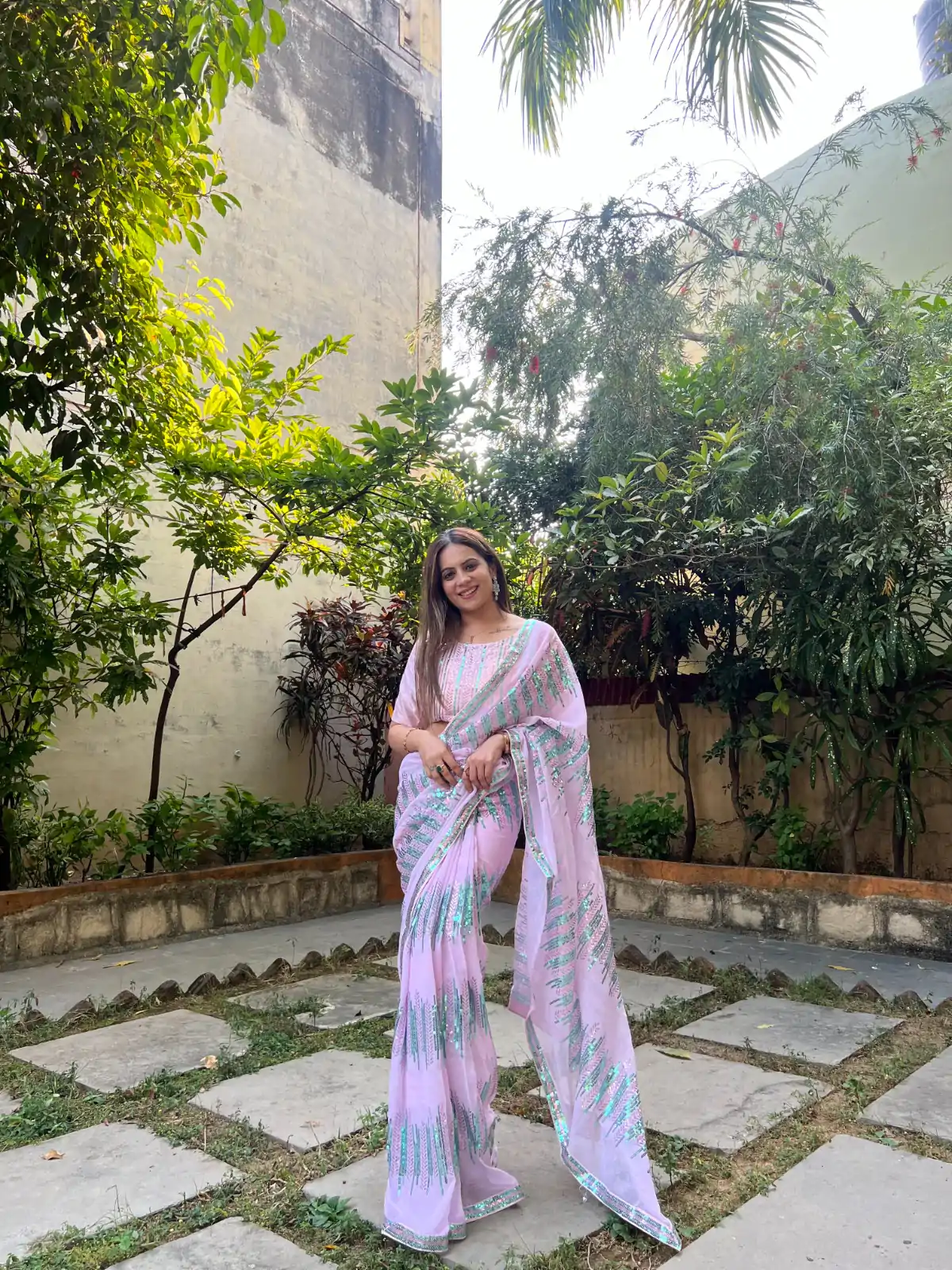 JR 574 Light Violet Color Georgette Sequence Lace border Work Saree Casual, Wedding, Festive, Events Expected Delivery 4-6 Working Days @1699/- | Bollywood Sarees, Creative Sarees, Designer Sarees, Embroidered Sarees, Ethnic Saree, Modern Digital sarees, Party Wear Sarees, Sarees