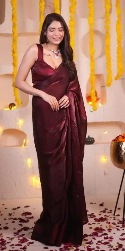 SC 241 Maroon Color Soft Fancy Tabby Design All Over Saree Party Wear, Events, Festivals Expected Delivery 4-6 Working Days 1999/- | Bollywood Sarees, Creative Sarees, Designer Sarees, Embroidered Sarees, Ethnic Saree, Modern Digital sarees, Party Wear Sarees, Sarees