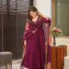 SRK 5170 Purple Color Pure Chinnon Silk Embroidery Sequence Salwar Suit Wedding, Party, Festive, Events Expected Delivery 4-6 Working Days @ 1949/- | Jump Suits, Casual Suits, Creative suits, Designer Suits, Palazzo Suits, Party Wear Suits, Patiala Suits, Salwar suit, Straight Suits