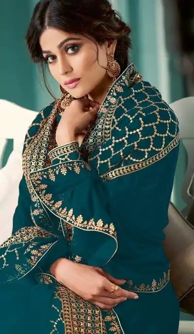 FC ASHIRWAD 8338 Blue Color Georgette Embroidery Sequence Sharara Suit Wedding, Party, Festive Expected Delivery 4-6 Working Days @2549/- | Jump Suits, Casual Suits, Creative suits, Designer Suits, Palazzo Suits, Party Wear Suits, Patiala Suits, Salwar suit, Straight Suits