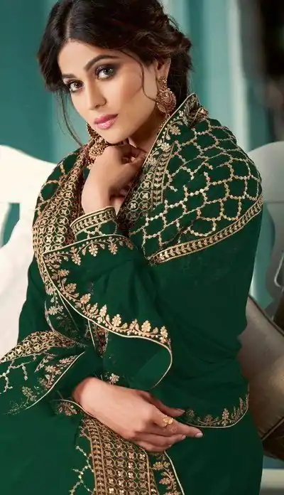 FC ASHIRWAD 8338 Green Color Georgette Embroidery Sequence Sharara Suit Wedding, Party, Festive Expected Delivery 4-6 Working Days @2549/- | Jump Suits, Casual Suits, Creative suits, Designer Suits, Palazzo Suits, Party Wear Suits, Patiala Suits, Salwar suit, Straight Suits
