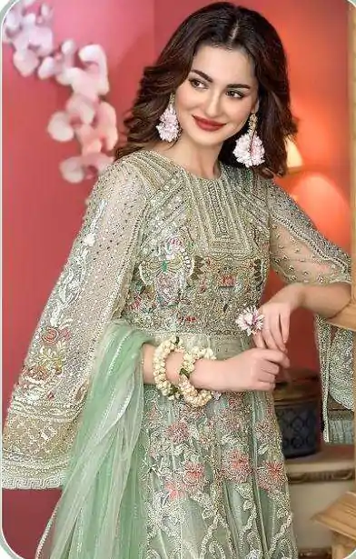 FC 241 Green Color Heavy Net Sequence Embroidery Sharara Suit Wedding, Party, Festive Expected Delivery 4-6 Working Days  @2399/- | Jump Suits, Casual Suits, Creative suits, Designer Suits, Palazzo Suits, Party Wear Suits, Patiala Suits, Salwar suit, Straight Suits