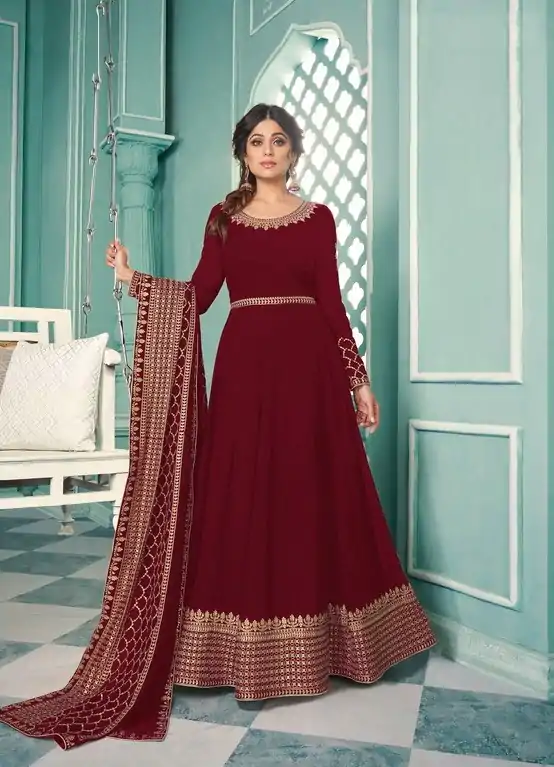 FC ASHIRWAD 8338 Maroon Color Georgette Embroidery Sequence Sharara Suit Wedding, Party, Festive Expected Delivery 4-6 Working Days @2549/- | Jump Suits, Casual Suits, Creative suits, Designer Suits, Palazzo Suits, Party Wear Suits, Patiala Suits, Salwar suit, Straight Suits