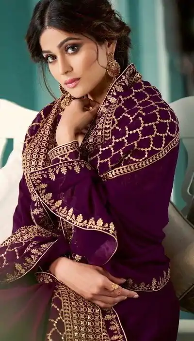 FC ASHIRWAD 8338 Purple Color Georgette Embroidery Sequence Sharara Suit Wedding, Party, Festive Expected Delivery 4-6 Working Days @2549/- | Jump Suits, Casual Suits, Creative suits, Designer Suits, Palazzo Suits, Party Wear Suits, Patiala Suits, Salwar suit, Straight Suits