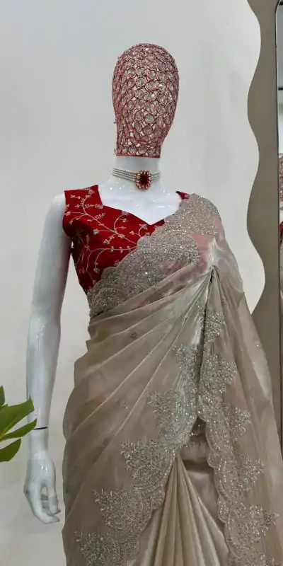 KD 500 Golden Color Jimmy choo Thread Sequence Work Saree Casual, Party, Wedding, Festive, Events Etc. Expected Delivery 4-6 Working Days @2099/- Only | Bollywood Sarees, Creative Sarees, Designer Sarees, Embroidered Sarees, Ethnic Saree, Party Wear Sarees, Sarees
