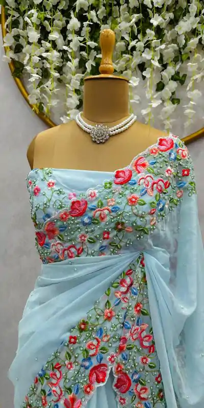 KD 479 Firozi Color Tabby Silk Thread Sequence Work Saree Casual, Party Wear, Wedding, Events Etc. Expected Delivery 4-6 Working Days @2399/- | Bollywood Sarees, Creative Sarees, Designer Sarees, Embroidered Sarees, Ethnic Saree, Modern Digital sarees, Party Wear Sarees, Sarees