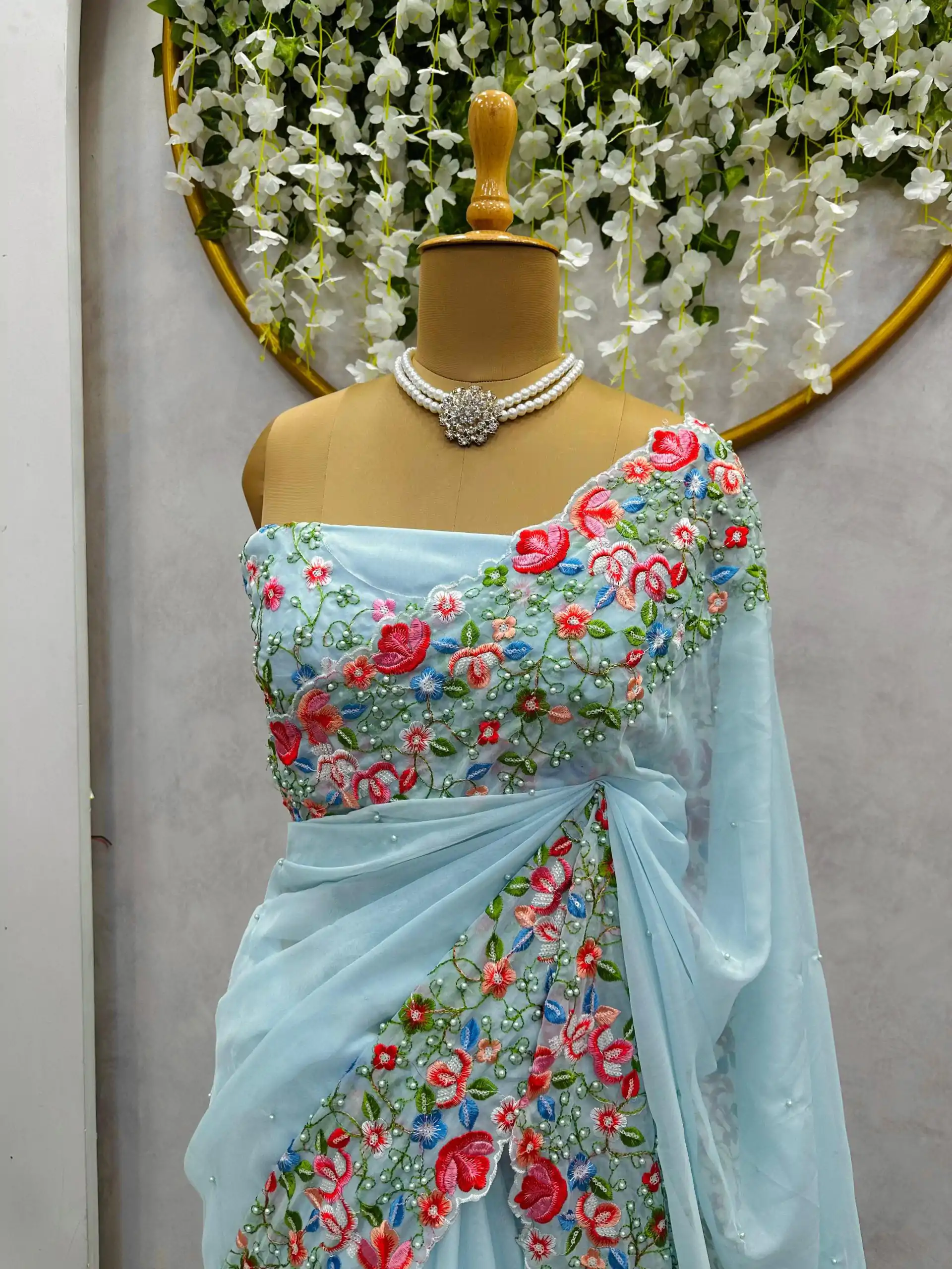 KD 479 Firozi Color Tabby Silk Thread Sequence Work Saree Casual, Party Wear, Wedding, Events Etc. Expected Delivery 4-6 Working Days @2399/- | Bollywood Sarees, Creative Sarees, Designer Sarees, Embroidered Sarees, Ethnic Saree, Modern Digital sarees, Party Wear Sarees, Sarees